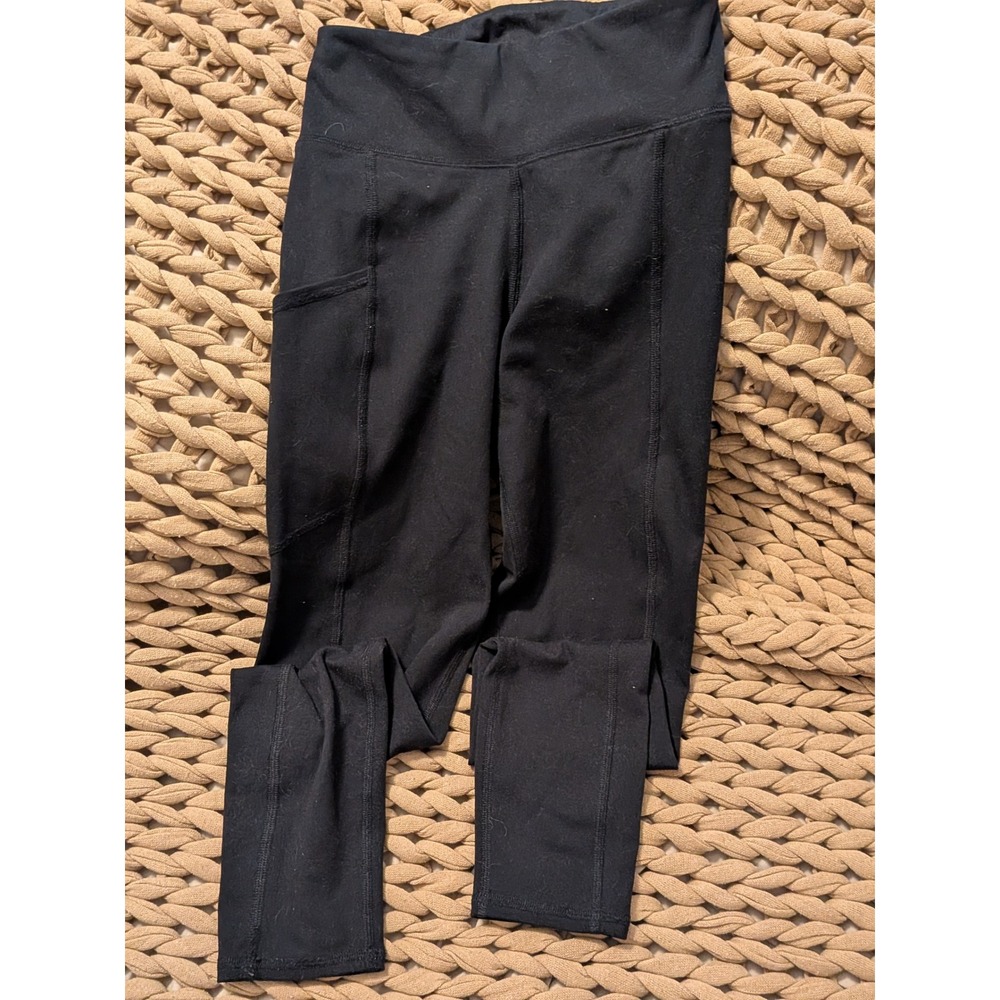 Abercrombie Kids Black High Waisted Active Leggings with Pockets Size 9/10